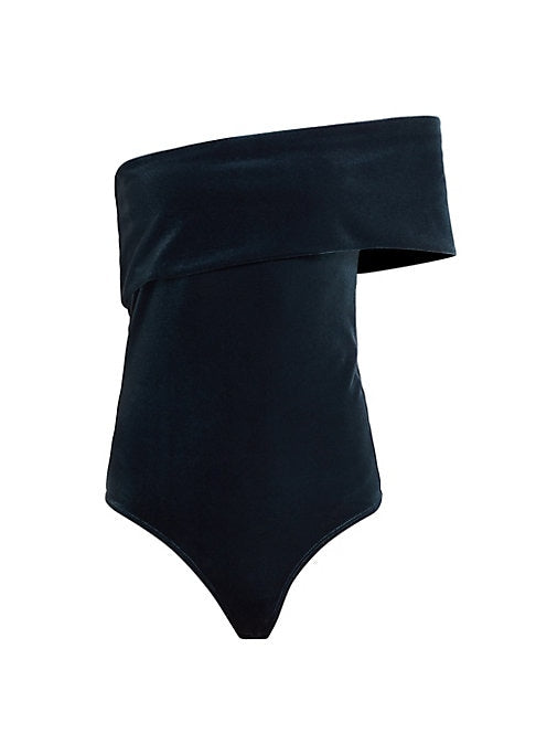 Velvet Asymmetric Bodysuit
