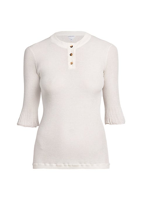 Pleated Sleeve Knit Top