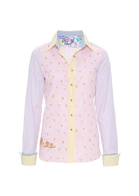Colorful Striped Cotton Blouse