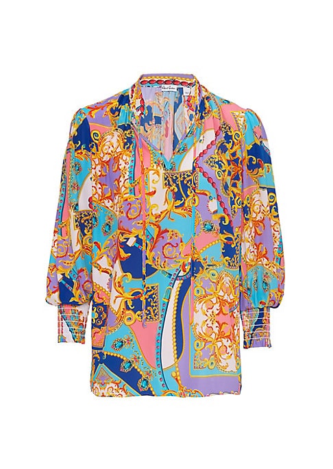 Ornate Balloon Sleeve Top