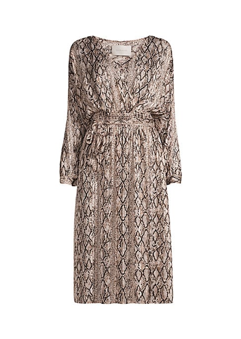 Lurex Animal Print Midi Dress
