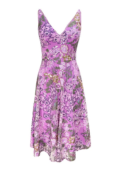 Floral Sequin Elegance Dress