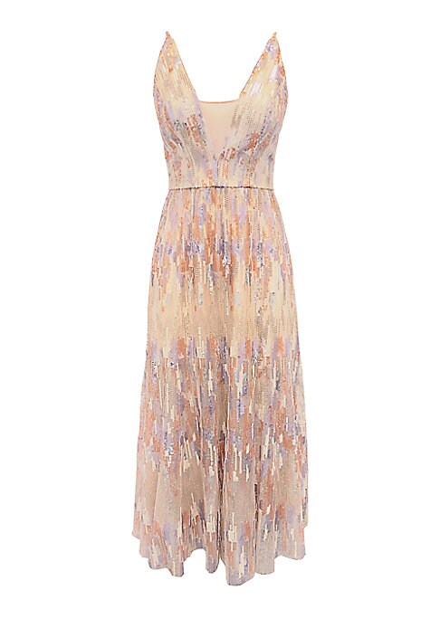 Metallic V-Neck Dress