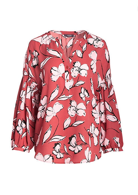 Floral V-Neck Blouse