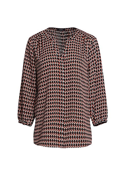 Graphic Draped Blouse