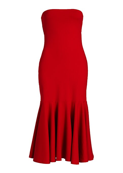 Ruffled Strapless Elegance
