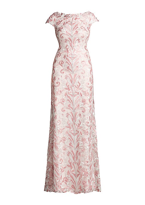 Lace Fit-and-Flare Gown