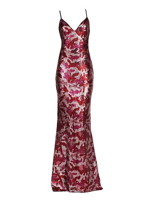 Glamorous Sequin V-Gown