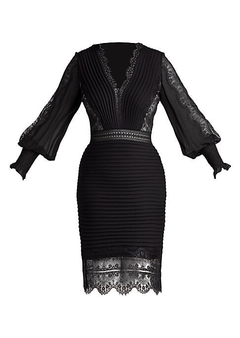 Lace-Trimmed Elegance Dress