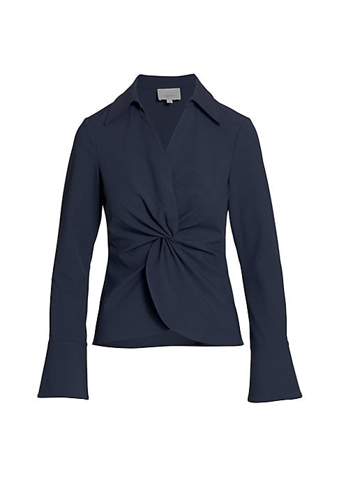 Twist Detail Collared Top