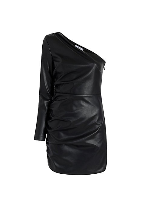 Sleek One-Sleeve Faux Dress