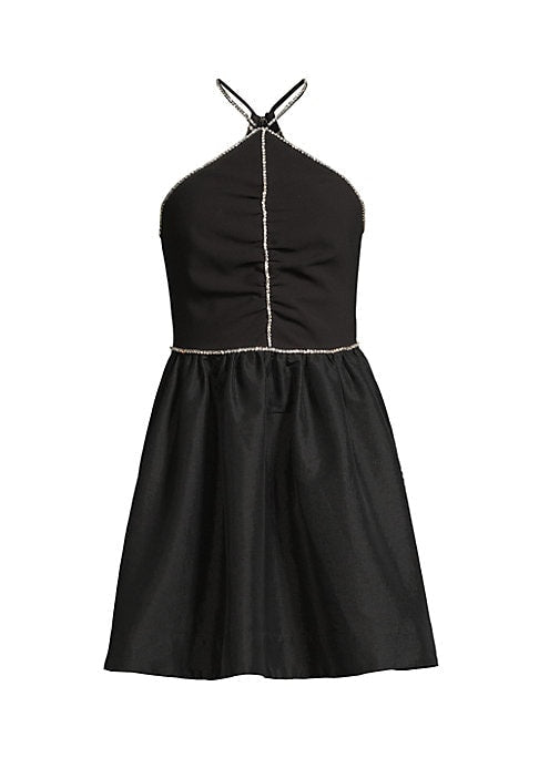 Crystal Flare Halter Dress