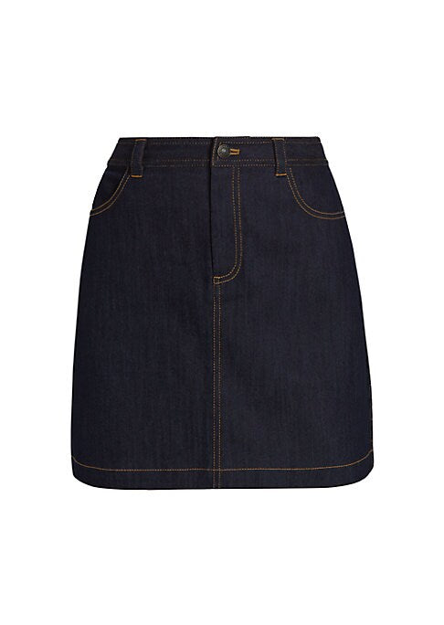 Braided Denim Mini Skirt
