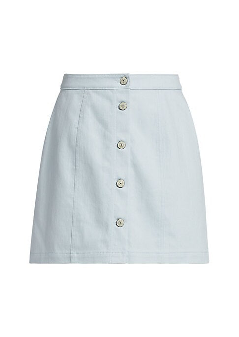 Flared Denim Miniskirt