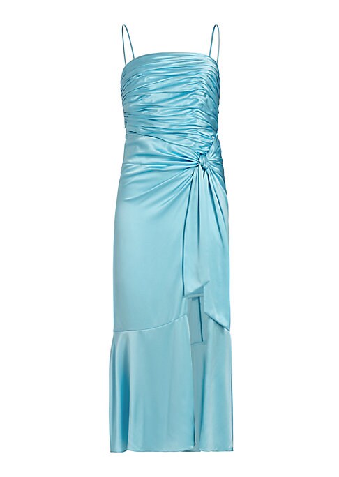 Lustrous Tie-Front Dress