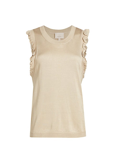 Ruffled Knit Glam Top