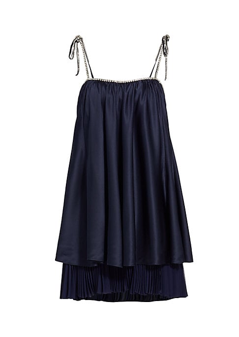 Crystal Pleat Minidress