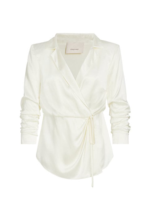 Silk Wrap Elegance Top