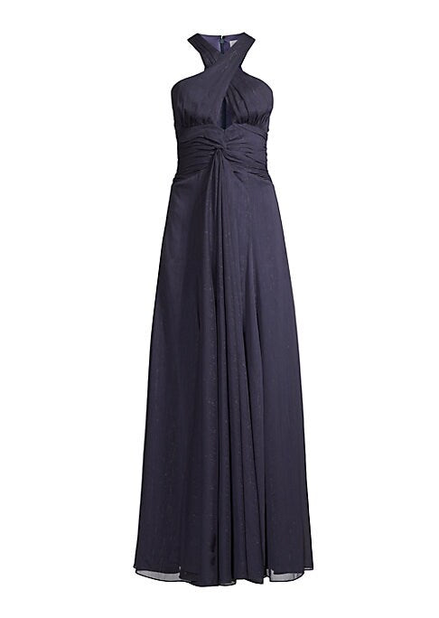 Metallic Halter Elegance