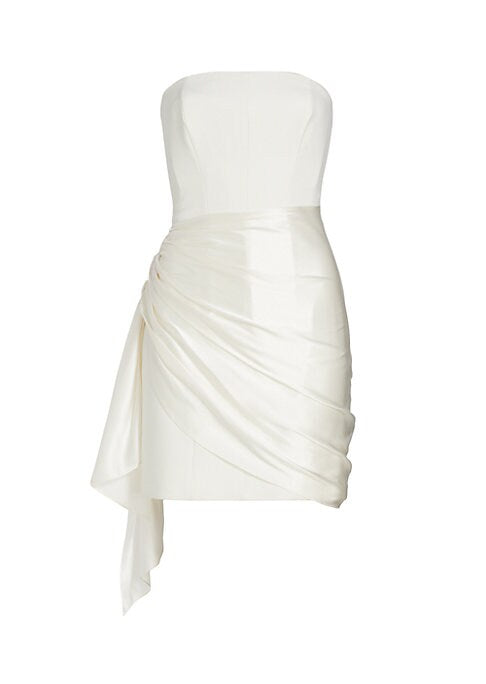 Satin Ruched Mini Dress