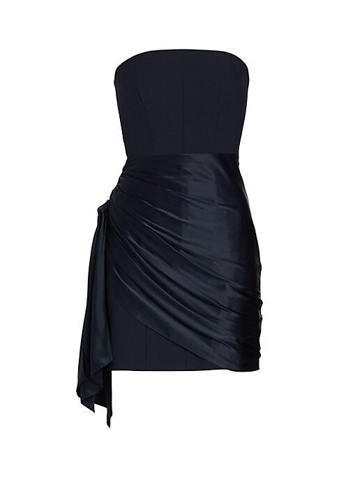 Satin Side Ruched Dress