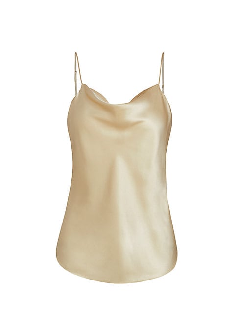 Silk Cowl Neck Top