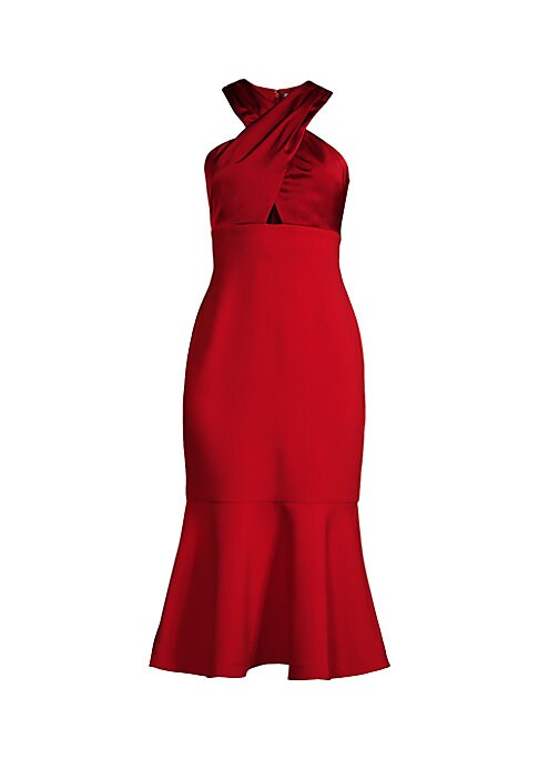 Lustrous Pleated Satin Dress