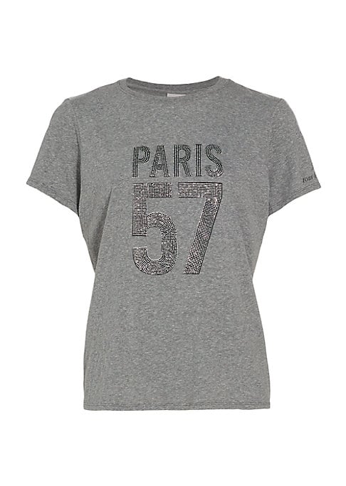 Rhinestone Cotton Blend Tee