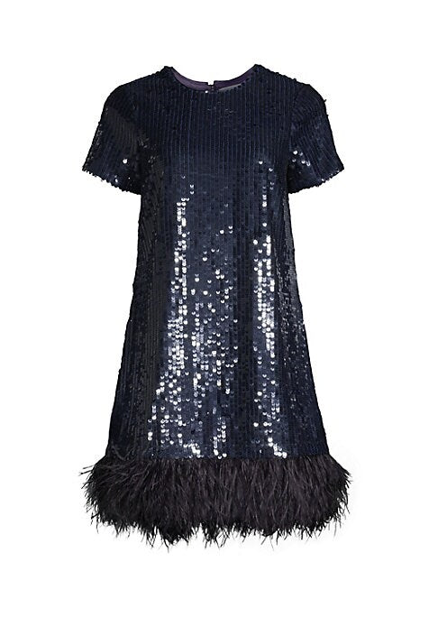Sparkling Feathered Delight Dress