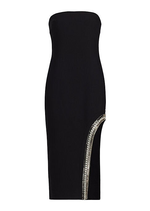 Rhinestone Sleek Midi Dress
