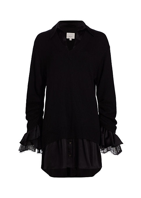 Layered Satin Mini Dress