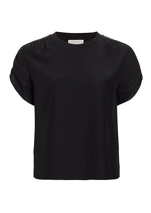 Luxe Silk Gathered Tee