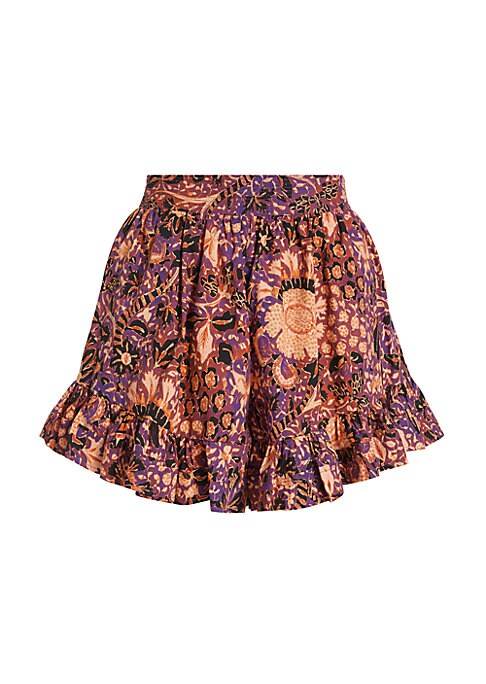 Frill Hem High-Waist Shorts