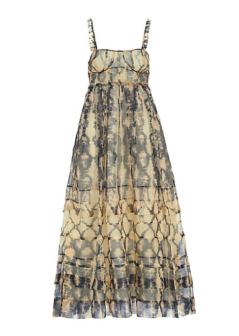 Silk Ruffled Maxi Dress