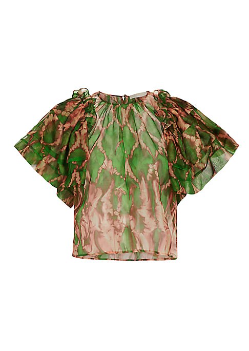 Snakeskin Silk Top