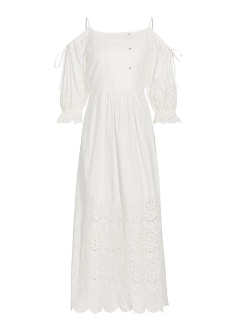 Chic Eyelet Maxi Dress