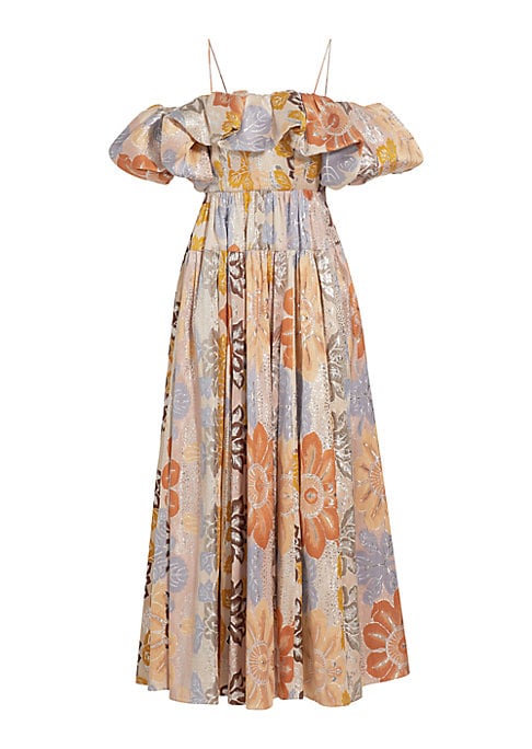 Metallic Bloom Maxi Dress