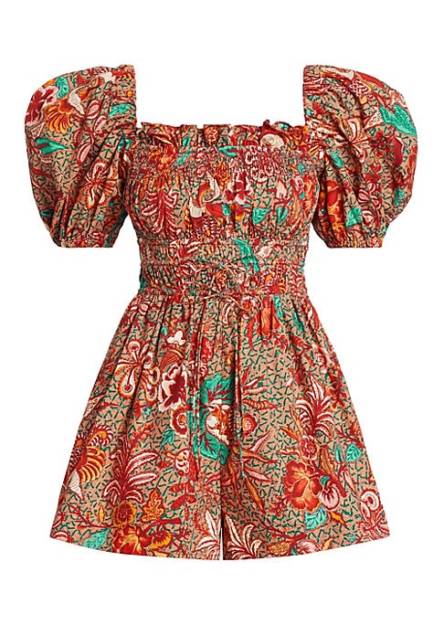 Floral Puff Sleeve Romper