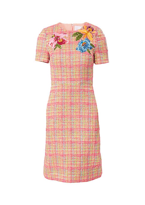 Floral Plaid Sheath Dress