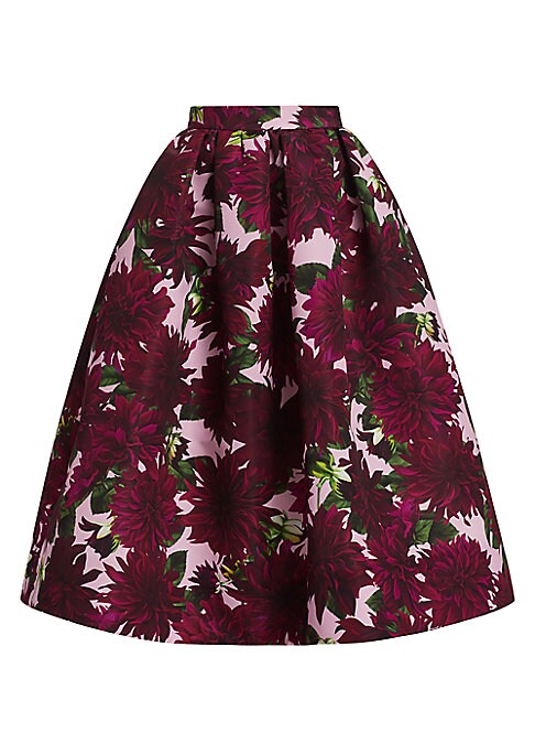 Vibrant A-Line Midi Skirt