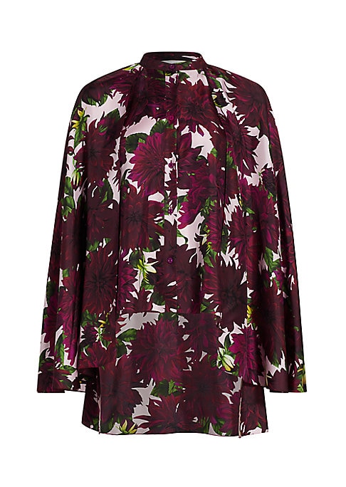 Dahlia Draped Silk Blouse