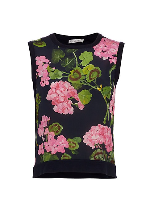 Floral Silk Insert Top