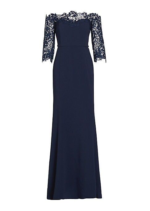 Lace-Crafted Evening Elegance
