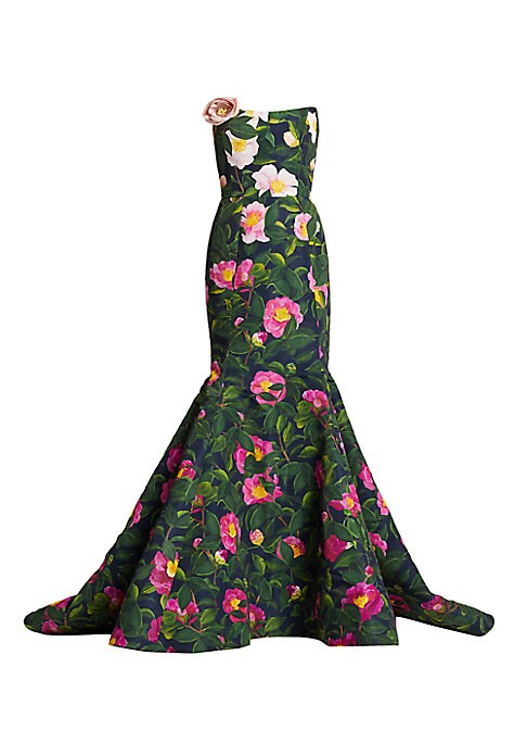 Floral Elegance Mermaid Dress