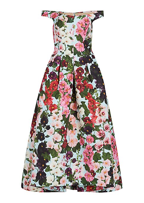 Garden Bloom Off-Shoulder Dress