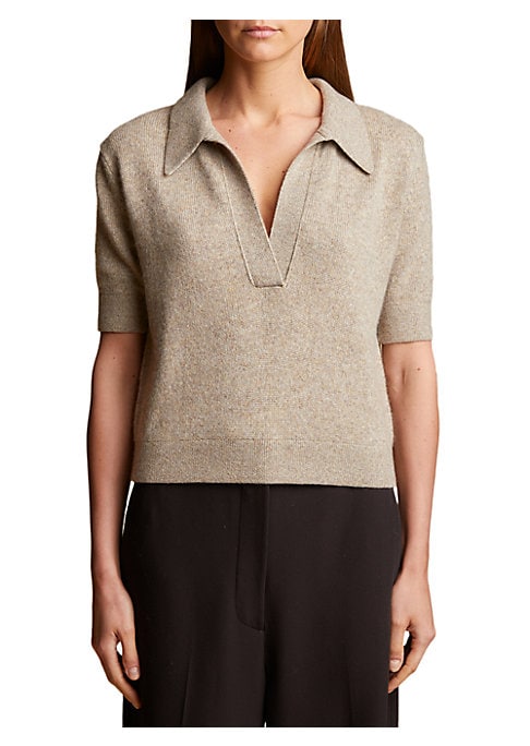 Chic Cashmere Polo Top