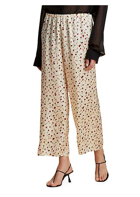 Floral Wide-Leg Crops