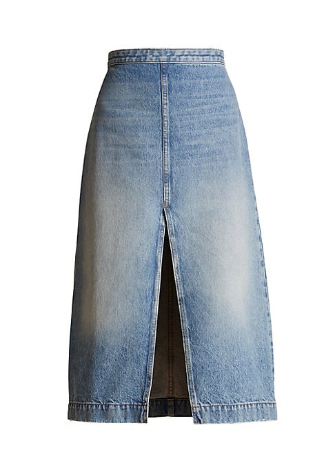Chic Denim Slit Skirt