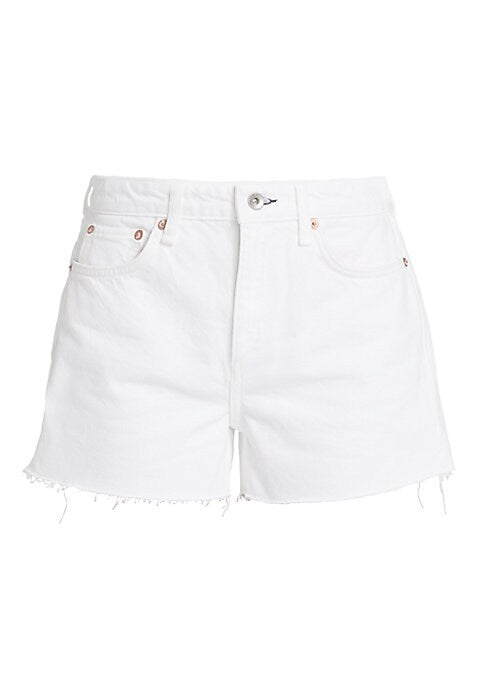 Raw Edge Low Denim Shorts