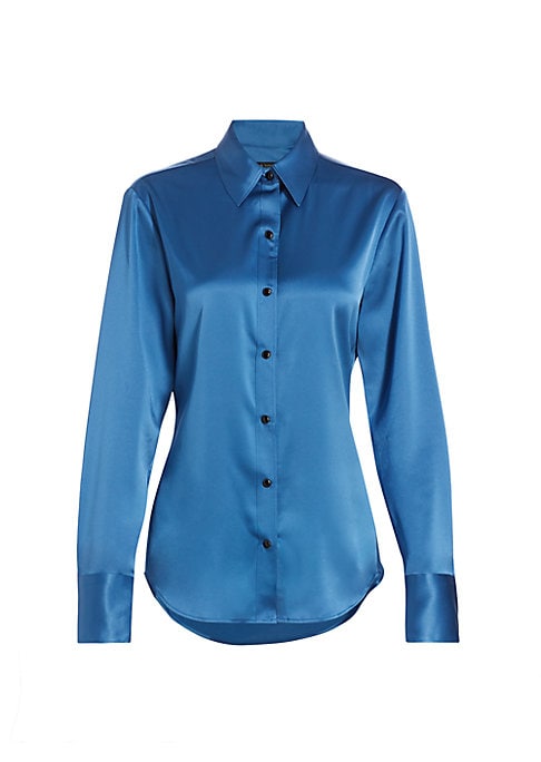 Chic Satin Button Top